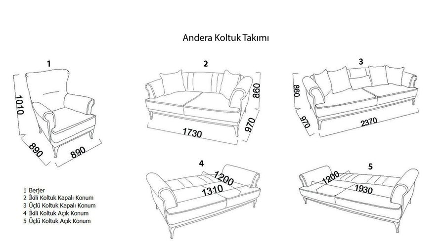 Andera 2-Sitzer Sofa