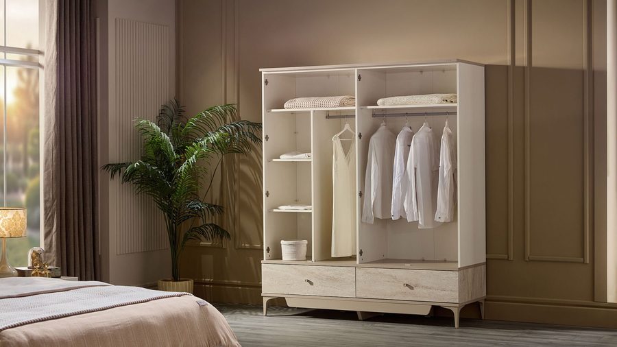 Anton 4-türiger Kleiderschrank