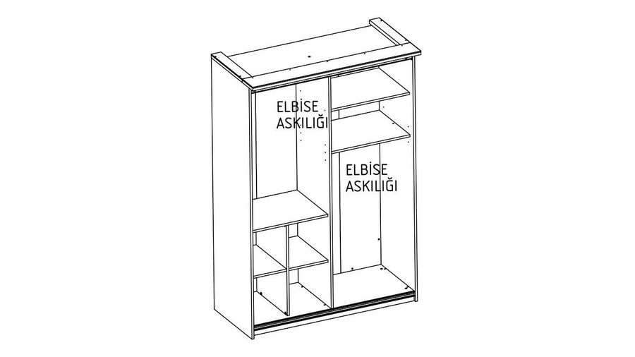 Arles Jugendzimmer Schwebetürenschrank