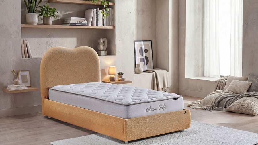 Aura Soft Kopfteil - Dunkles Senfgelb