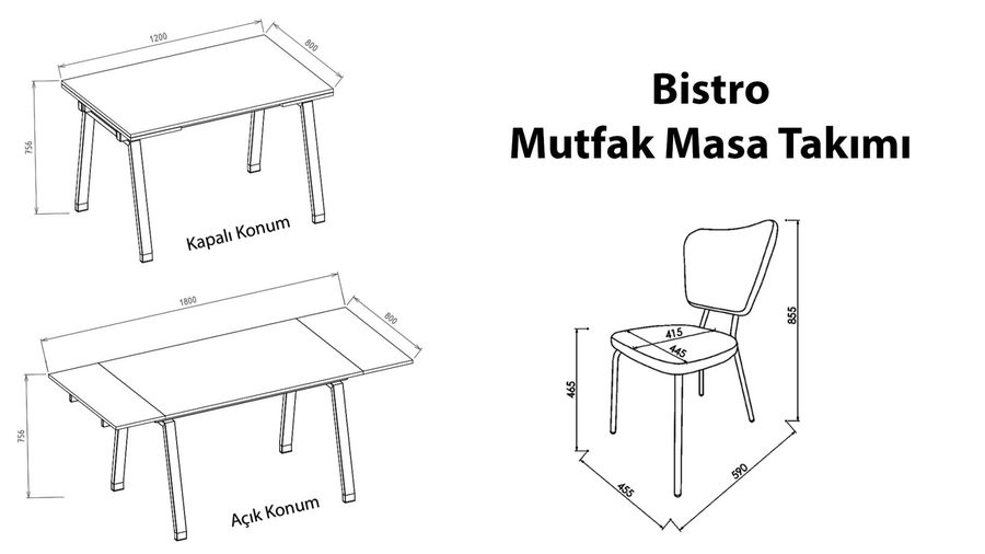 Bistro Küchentisch-Set