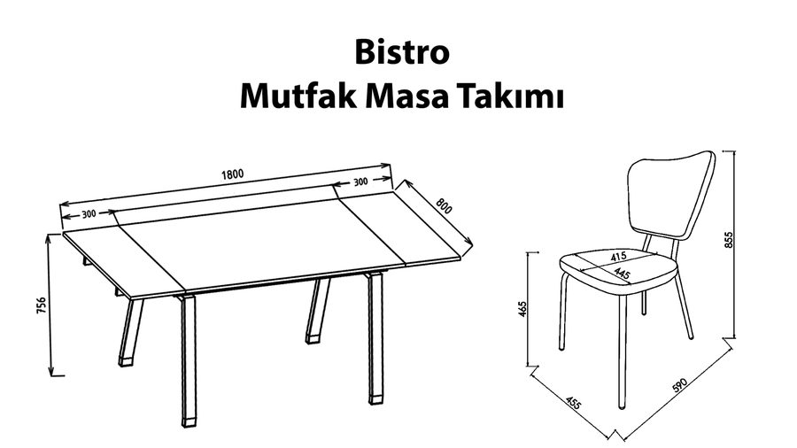 Bistro Stuhl 2er-Set