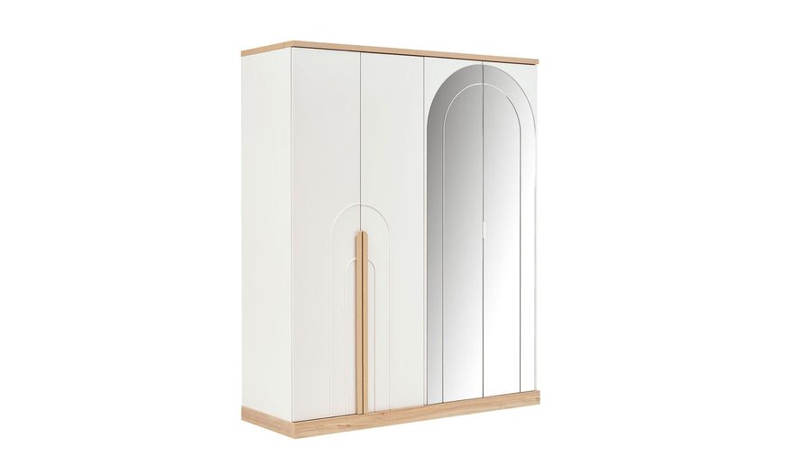 Boheems 4-türiger Kleiderschrank
