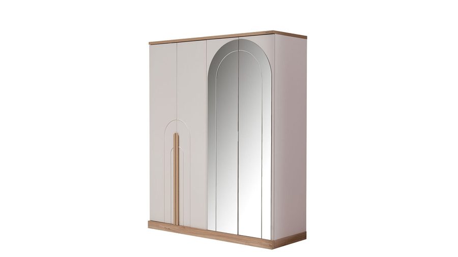 Boheems 4-türiger Kleiderschrank