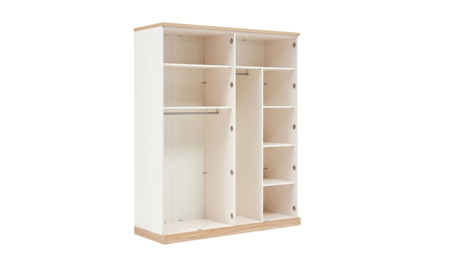 Boheems 4-türiger Kleiderschrank