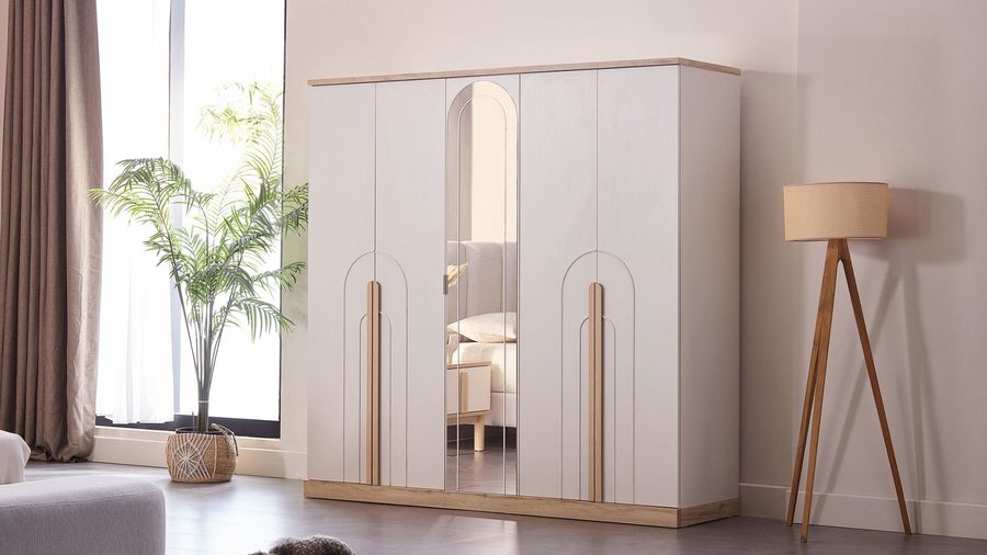 Boheems 5-türiger Kleiderschrank