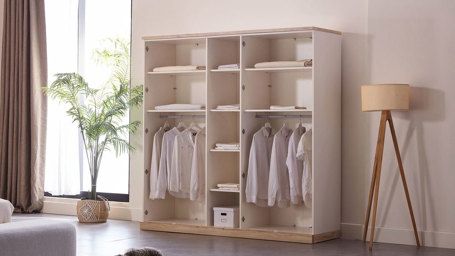 Boheems 5-türiger Kleiderschrank