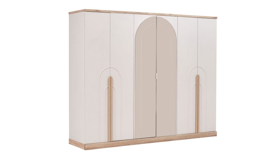 Boheems 6-türiger Kleiderschrank