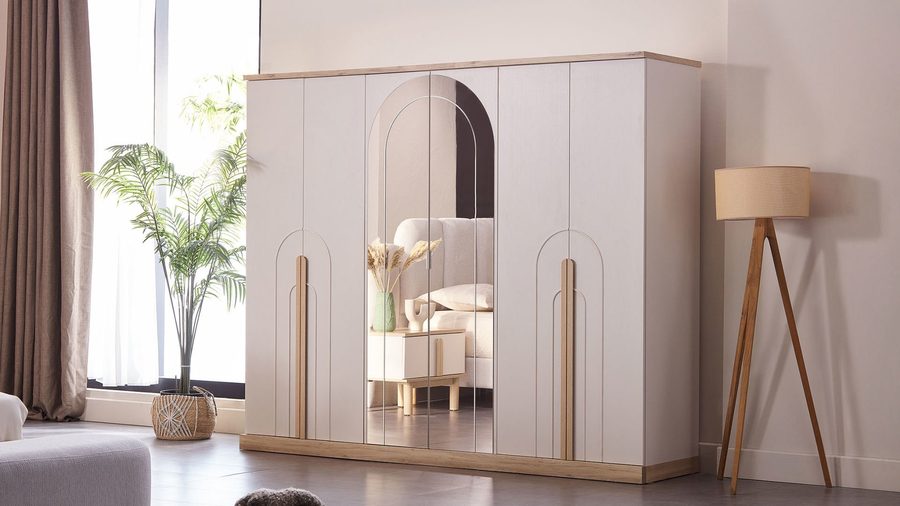 Boheems 6-türiger Kleiderschrank