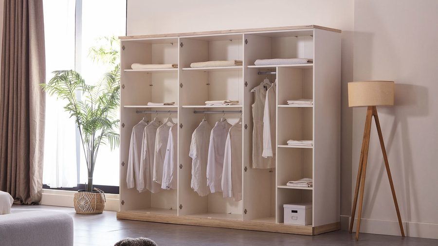 Boheems 6-türiger Kleiderschrank