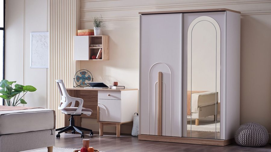 Boheems Jugendzimmer Schwebetürenschrank