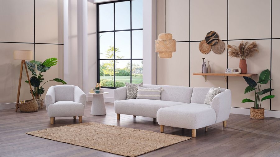 Bonita Ecksofa - Weiß