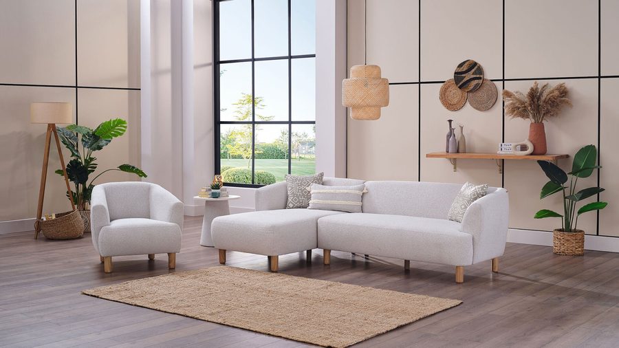 Bonita Ecksofa - Weiß