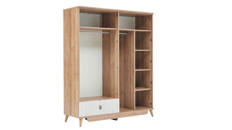 Caldera 4-türiger Kleiderschrank