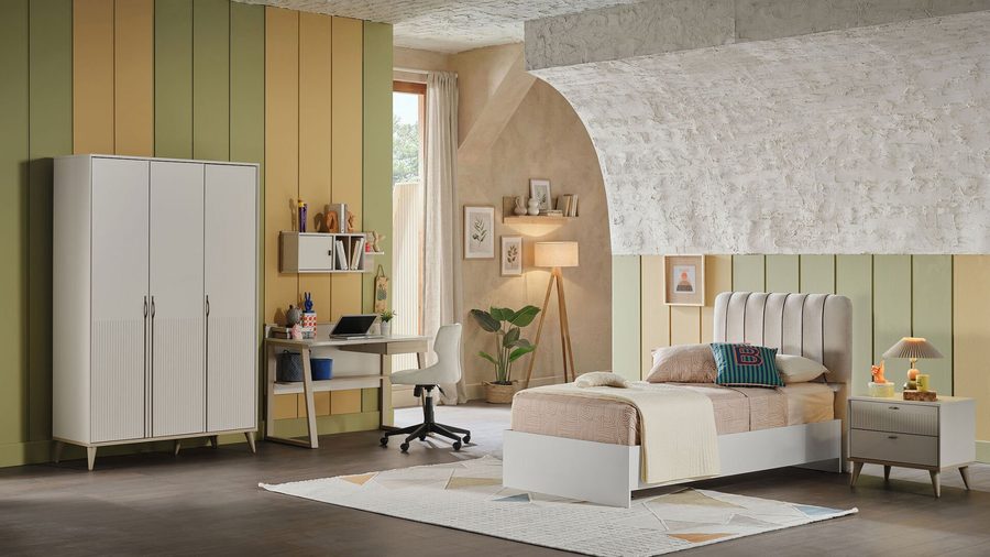 Canvas 3-türiger Kleiderschrank