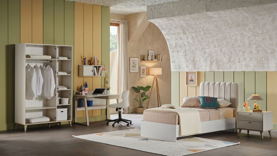 Canvas 3-türiger Kleiderschrank