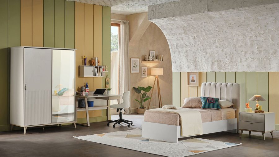 Canvas Jugendzimmer Schwebetürenschrank