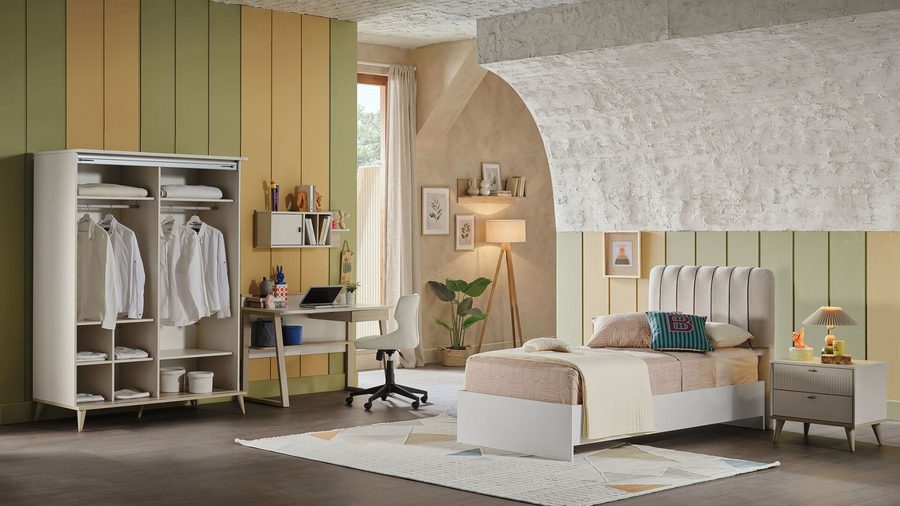 Canvas Jugendzimmer Schwebetürenschrank