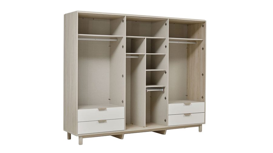 Claris 6-türiger Kleiderschrank