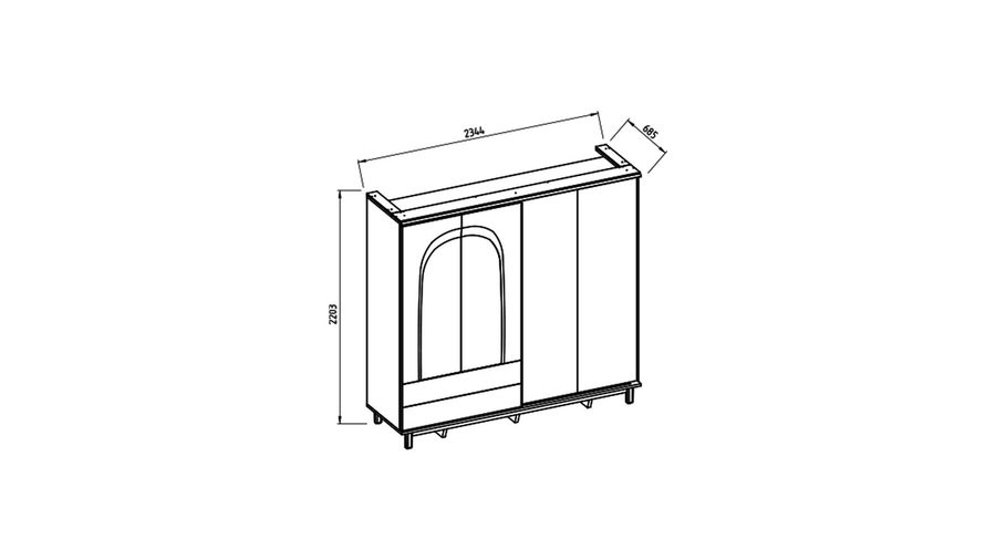 Claris Schwebetürenschrank