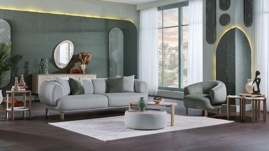 Claris 3-Sitzer Sofa - Mint Grün