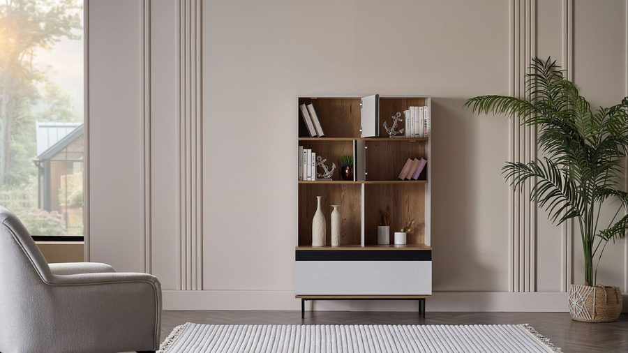 Denver mit Schrank Bücherregal