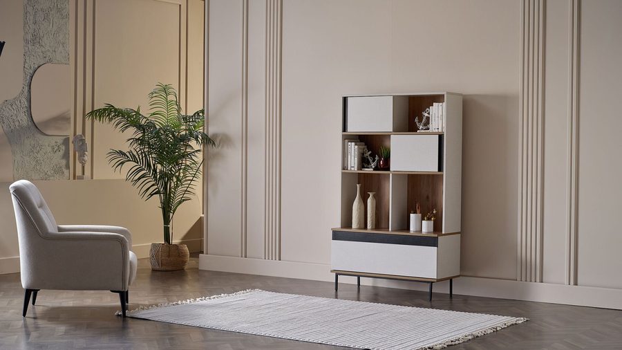 Denver mit Schrank Bücherregal
