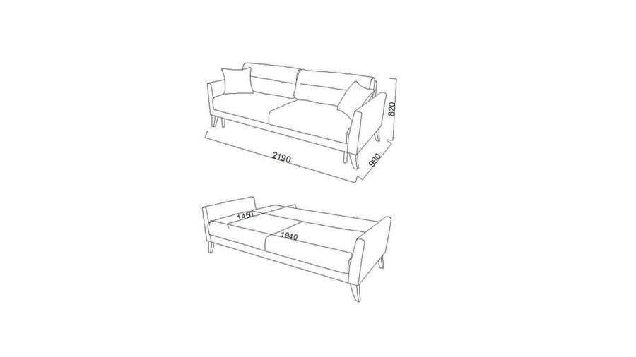 Dynamic Soft 3-Sitzer Sofa