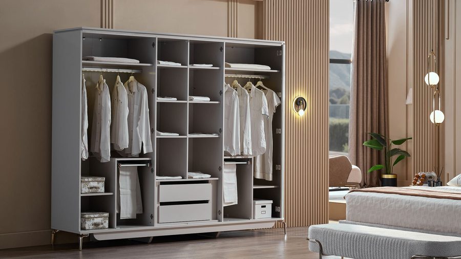 Estella 6-türiger Kleiderschrank