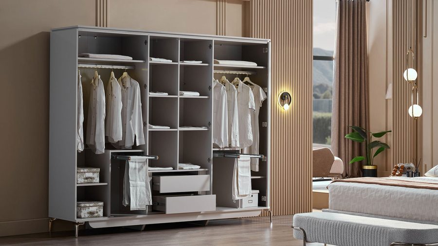Estella 6-türiger Kleiderschrank