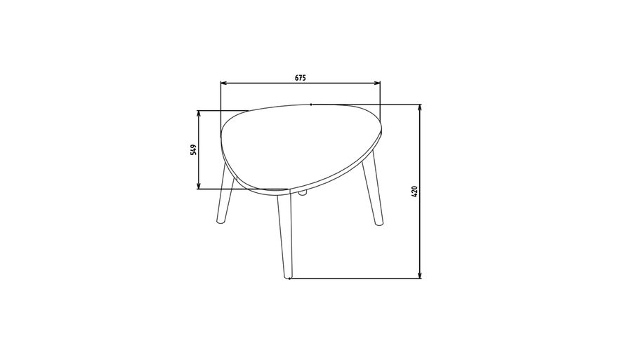 Fiero Couchtisch klein