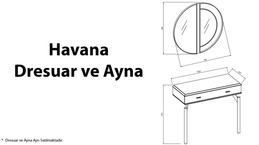 Havana Sideboard mit Spiegel