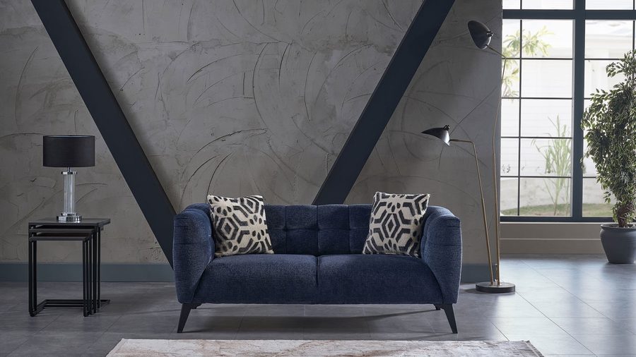 Indiana 2-Sitzer Sofa - schwarze Füße