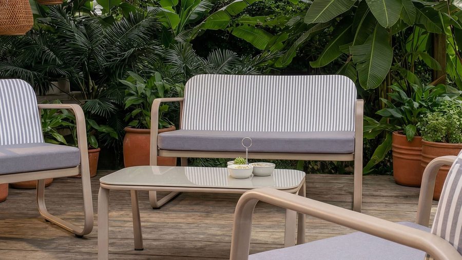 Kaldis Gartenmöbel-Set - Grau
