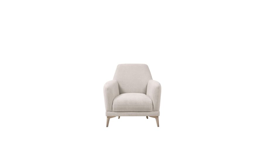 Livora Ohrensessel - Beige - Eiche-Füße