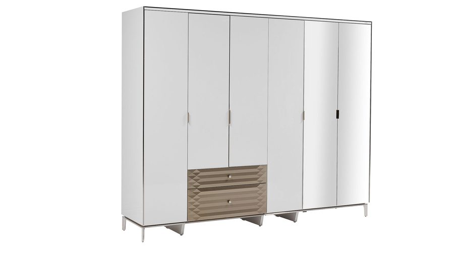 Loria 6-türiger Kleiderschrank