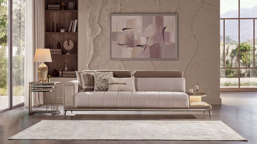Loria 3-Sitzer links Sofa - Beige