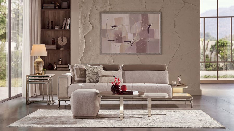 Loria 3-Sitzer links Sofa - Beige