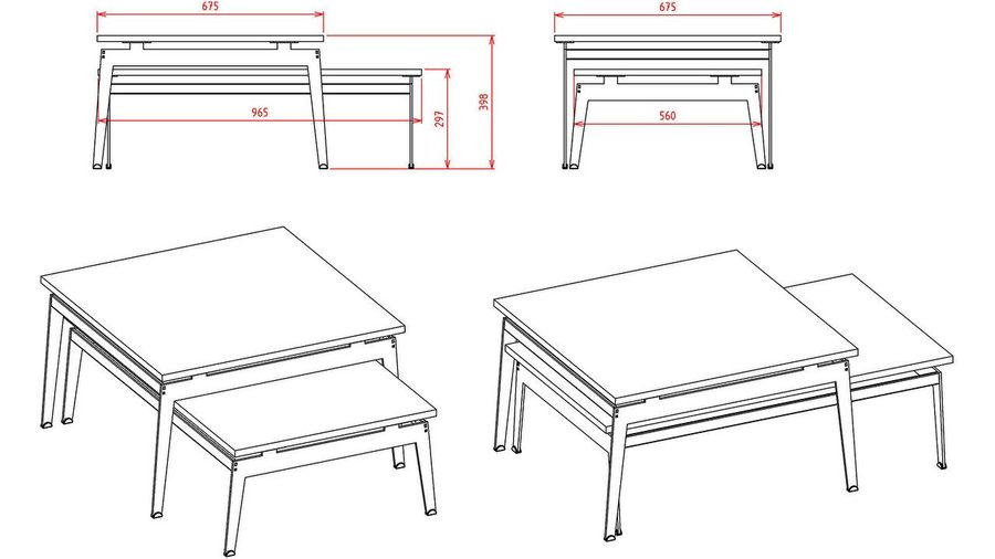 Lucida Couchtisch