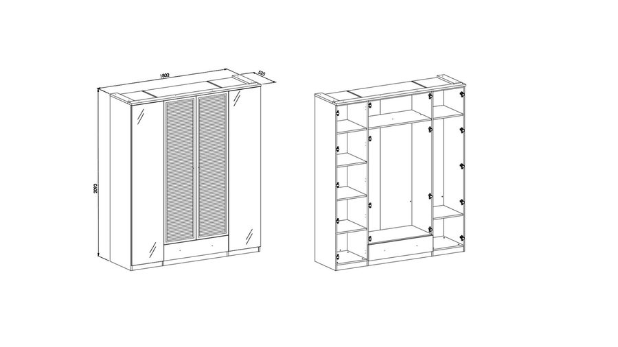 Majer 4-türiger Kleiderschrank
