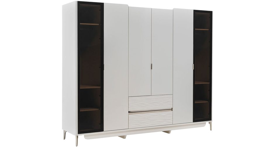 Marietta 6-türiger Kleiderschrank Cam -türig