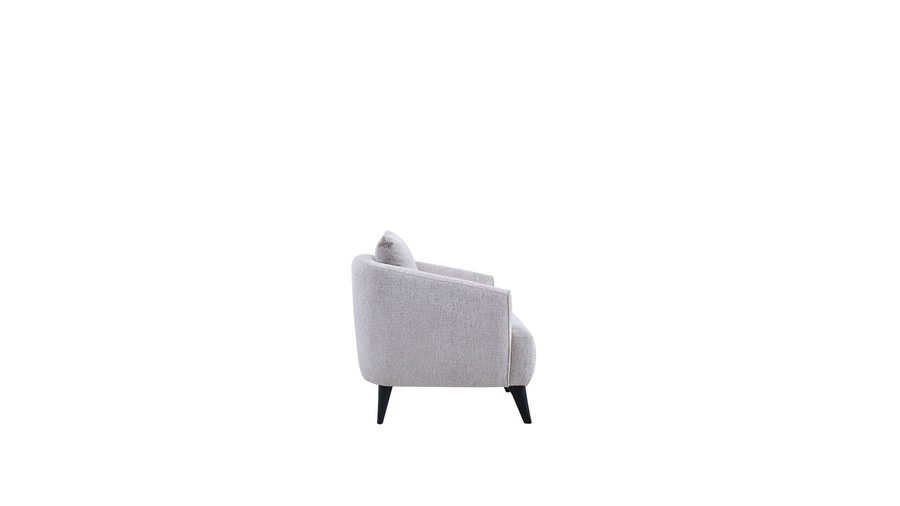 Mona Ohrensessel - Beige - Braun Füße