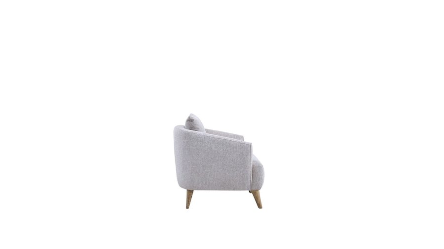 Mona Ohrensessel - Beige - Eiche-Füße