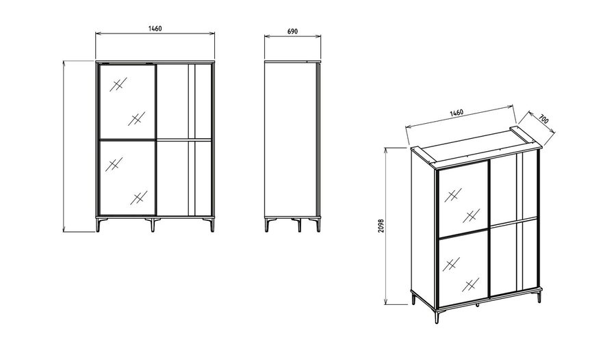 Mona Jugendzimmer Schwebetürenschrank
