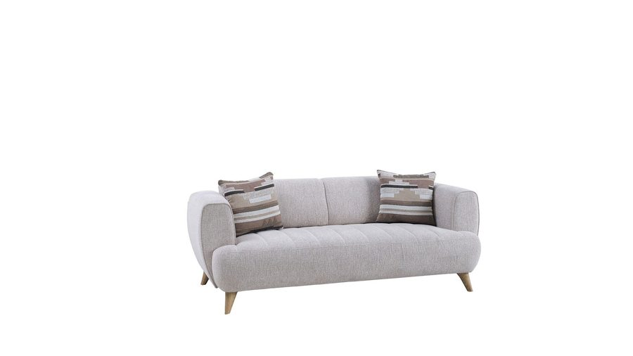 Mona 2-Sitzer Sofa - Beige - Eiche-Füße