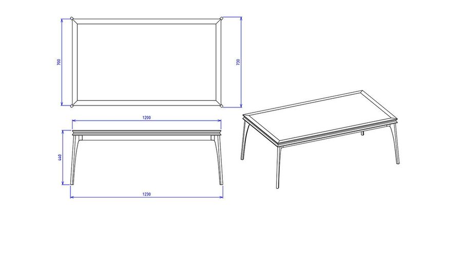 Montego Couchtisch Krom