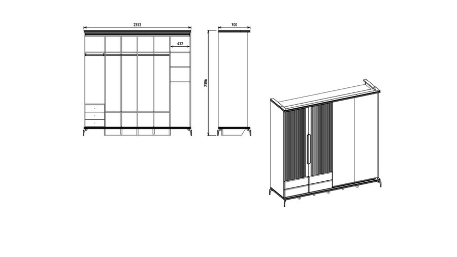 Montego Schwebetürenschrank