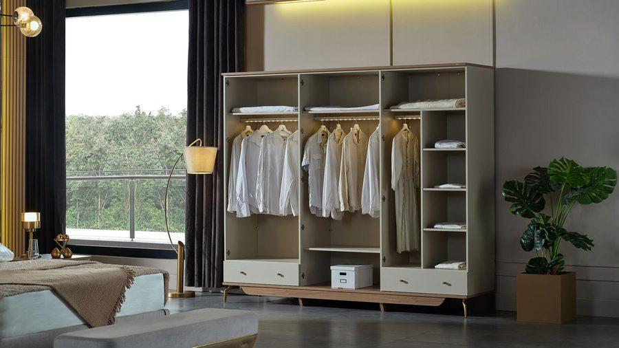 Montella 6-türiger Kleiderschrank