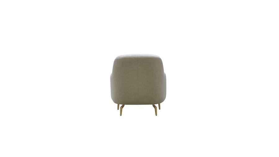 Montella Ohrensessel - Taupe - Grün - goldene Füße
