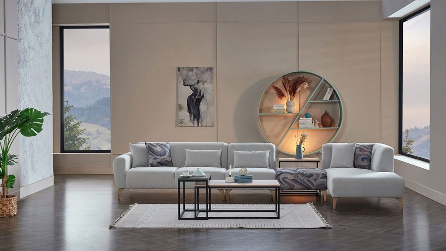 Orleon Ecksofa - Grau